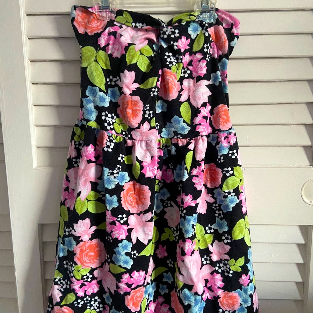 H&M Strapless Floral Dress